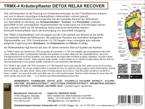 TRMX-4 Kräuterpflaster DETOX RELAX RECOVER Kenrico 10 Stk.